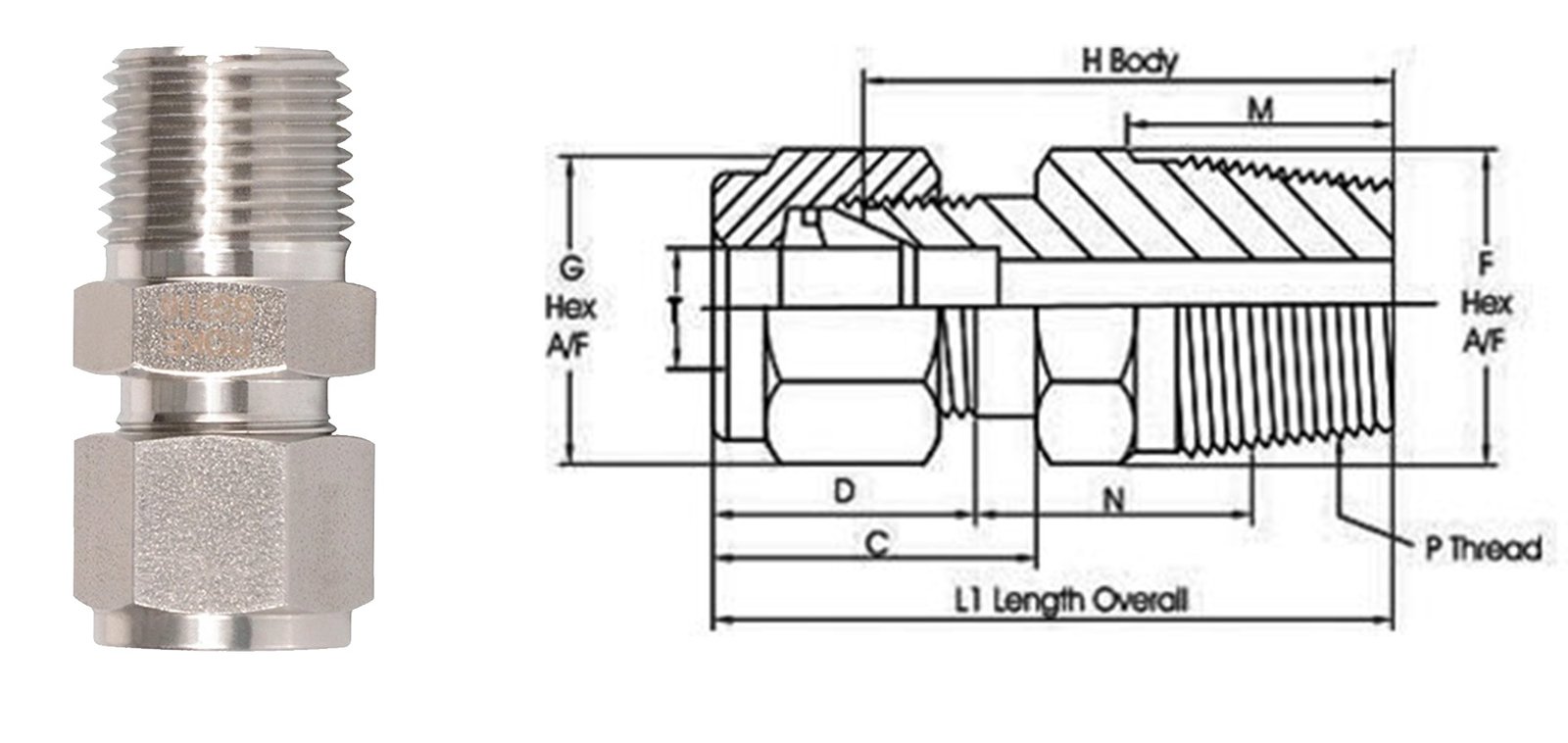 Inconel 718/825 Instrument Fitting Size Standard Inconel 718/825 Instrument Fitting Size Standard